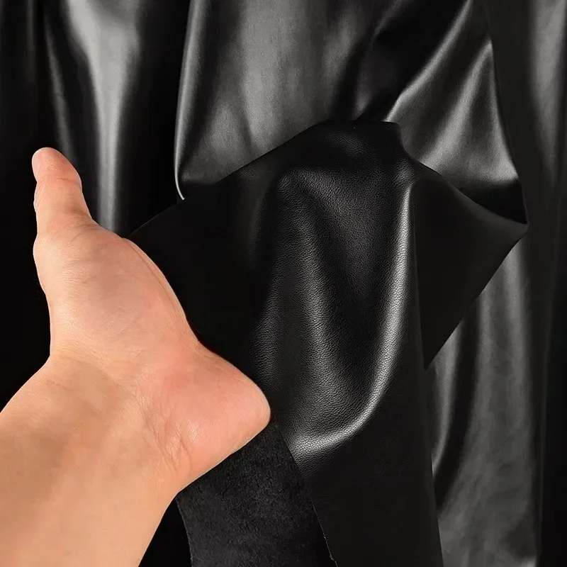 Home Textiles Wholesale - Tissu en cuir PU suédé noir,