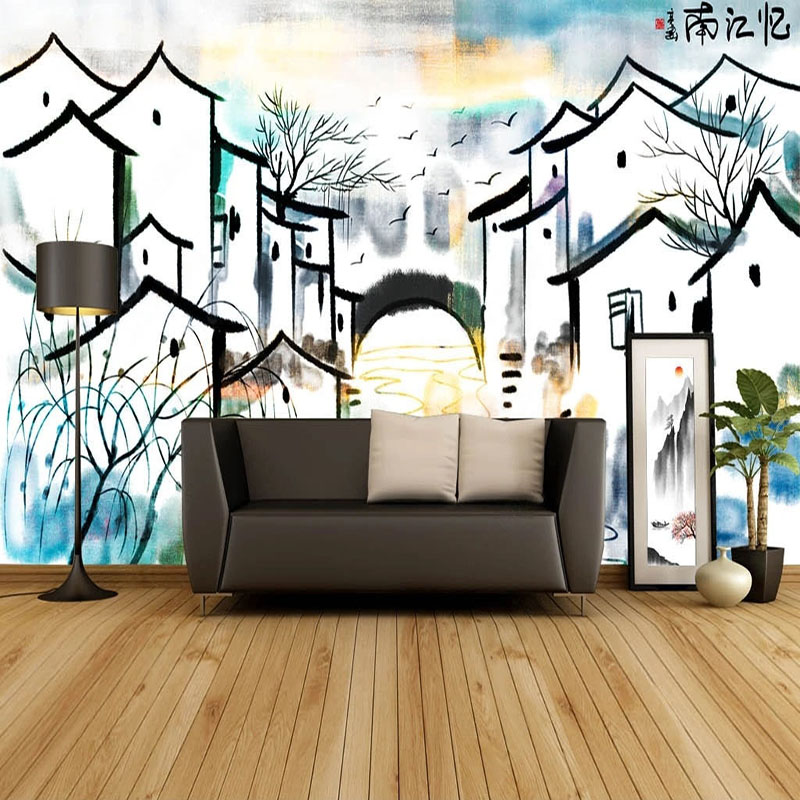 Home Textiles City - Papier peint Mural personnalisé Style chinois