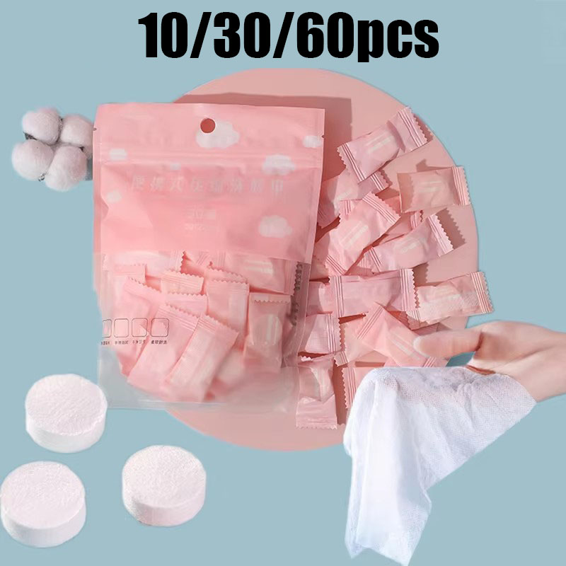 Home Textiles Face Towel - Serviettes de visage compressées portables, 10/60