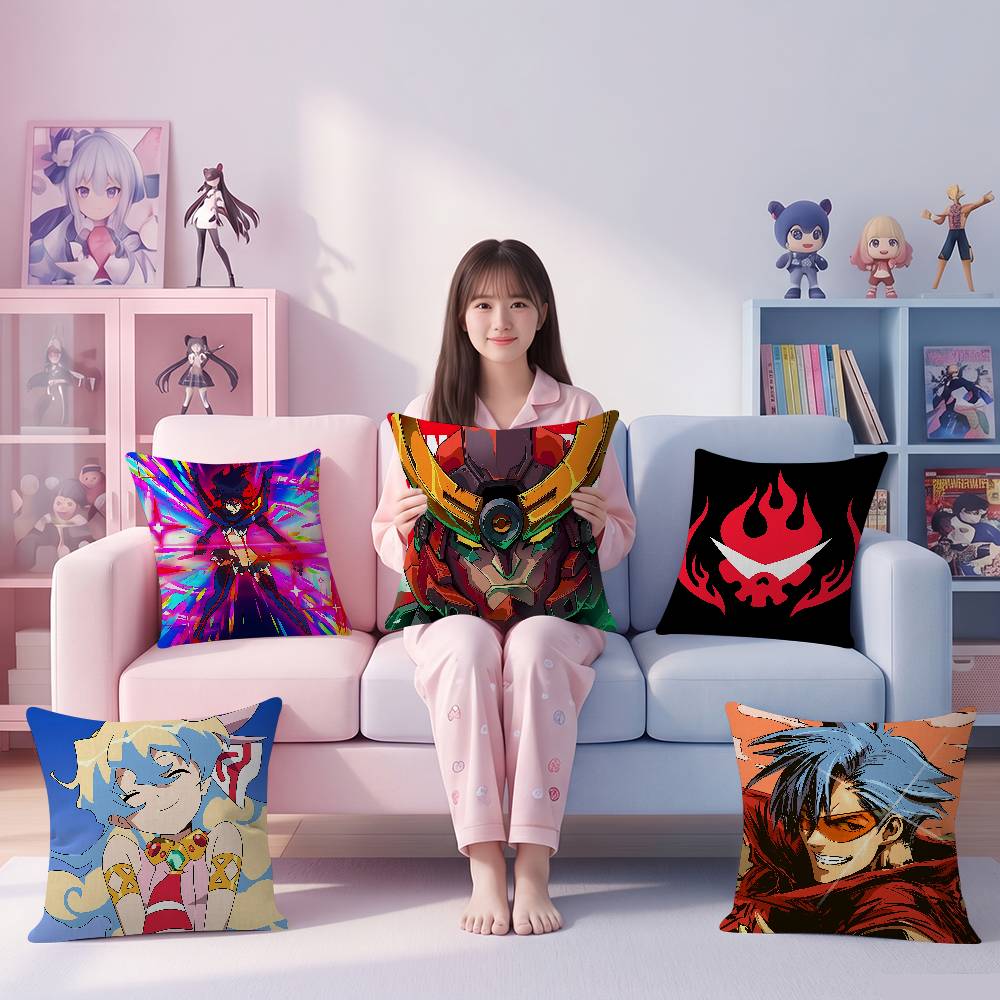 Home Textiles Là Gì - Housse de coussin imprimée Anime G-Gurren