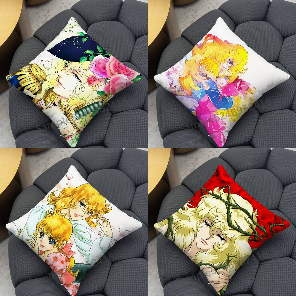 Versailles Home Textiles - Housse de coussin carrée R-Rose Of