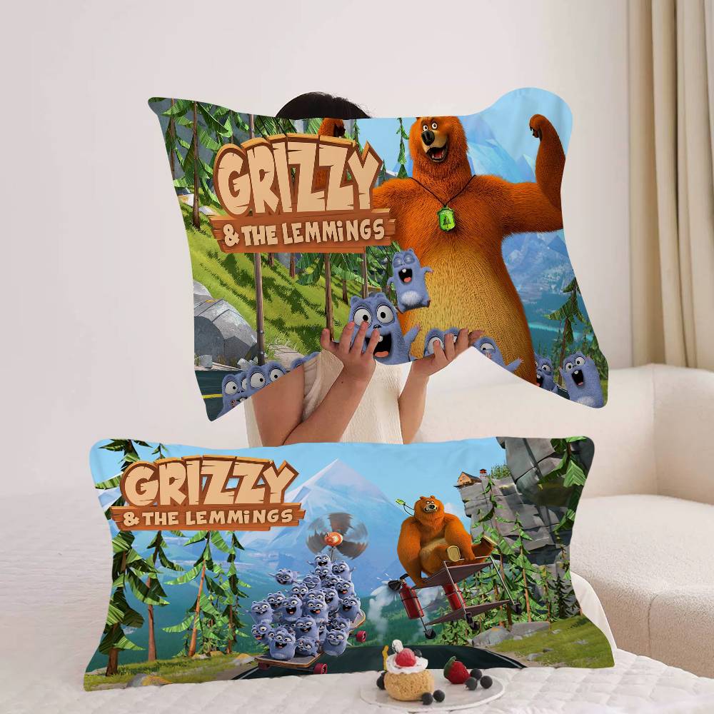 Home Textiles Là Gì - Comedy G-Grizzly And L-Lemmings Taie d'oreiller