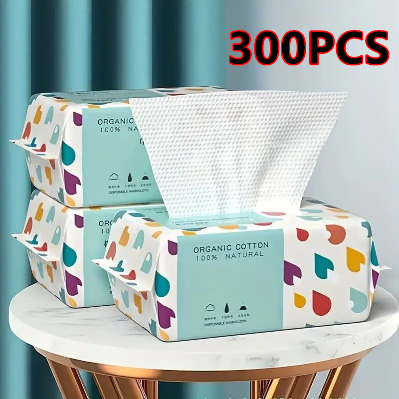 Home Textiles Face Towel - Serviettes jetables épaisses 100/300 pièces, 100%