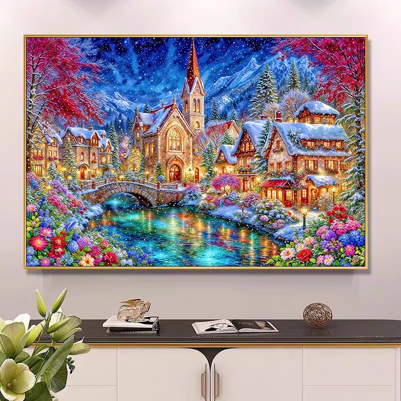 Home Textiles Discount - Kits de broderie d'église d'hiver 9ct