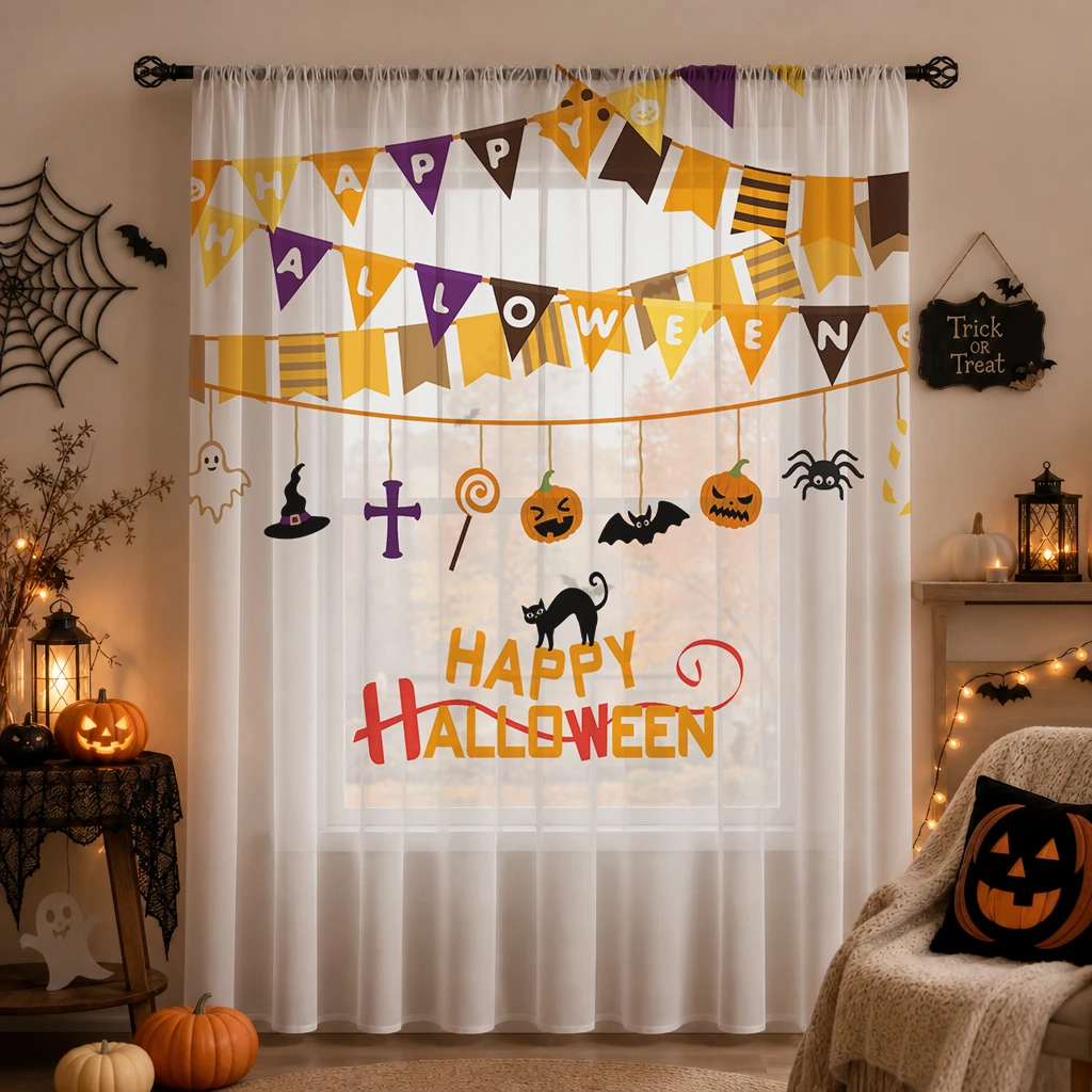 Voilage occultant pour Hallowe - Curtain Sheer Voile avis et prix