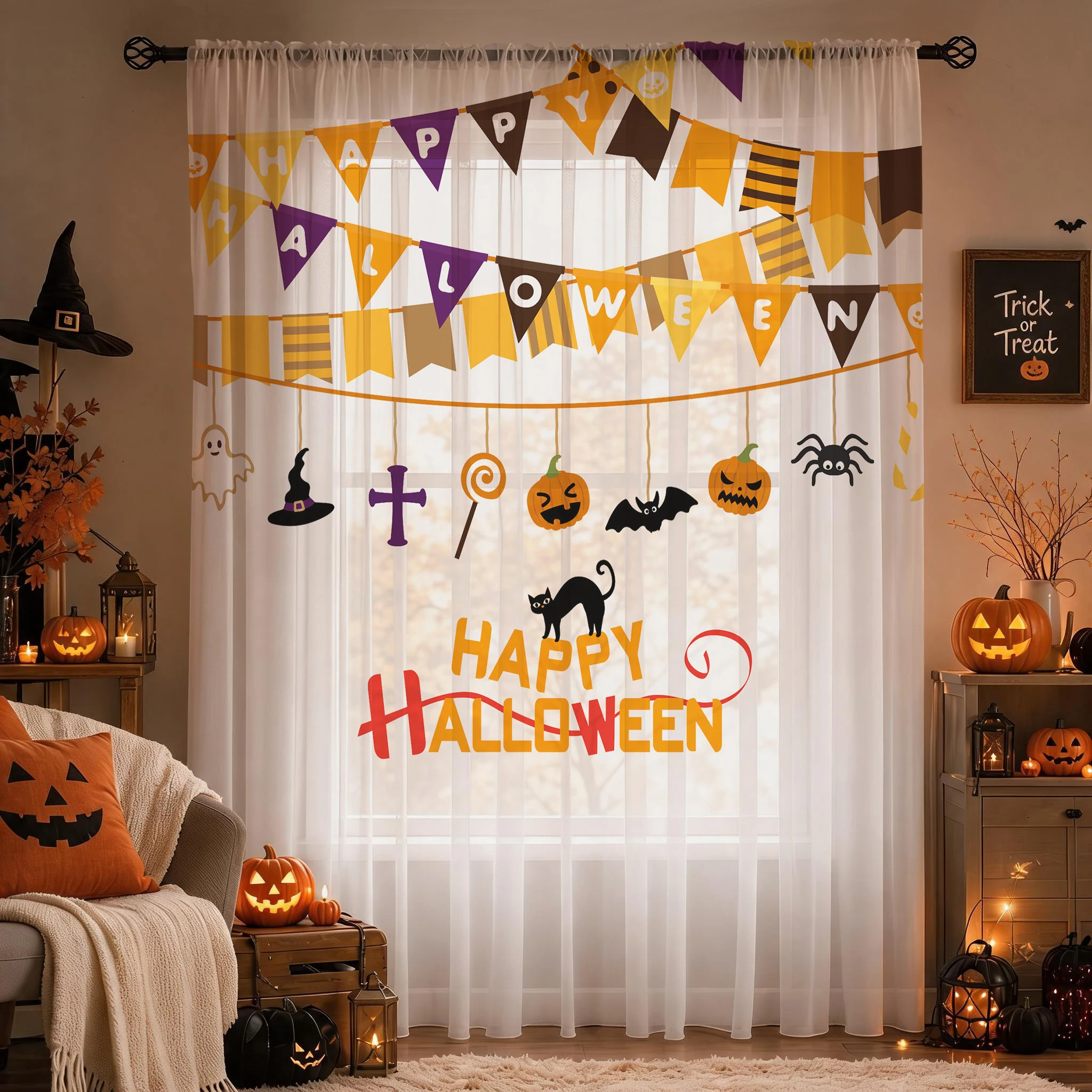 Voilage occultant pour Hallowe - Curtain Sheer Voile avis et prix