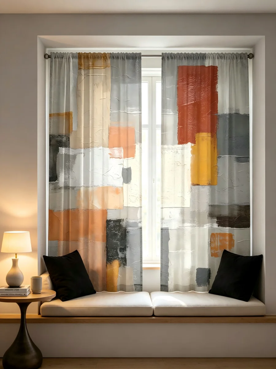 Lot de 2 rideaux transparents  - Curtain Sheer Voile avis et prix