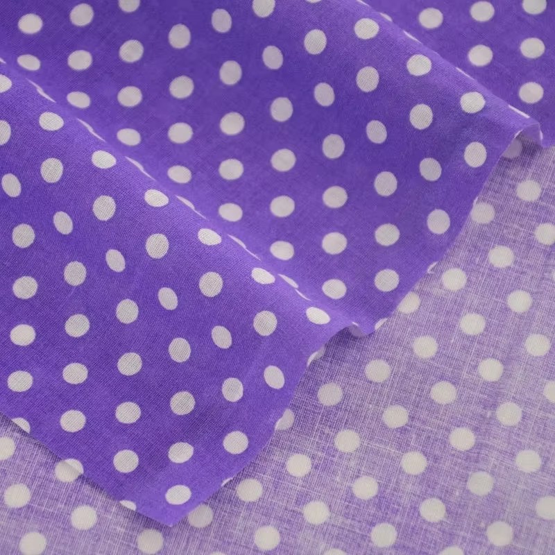 Tissu en coton imprimé à pois  - Home Textiles Discount avis et prix