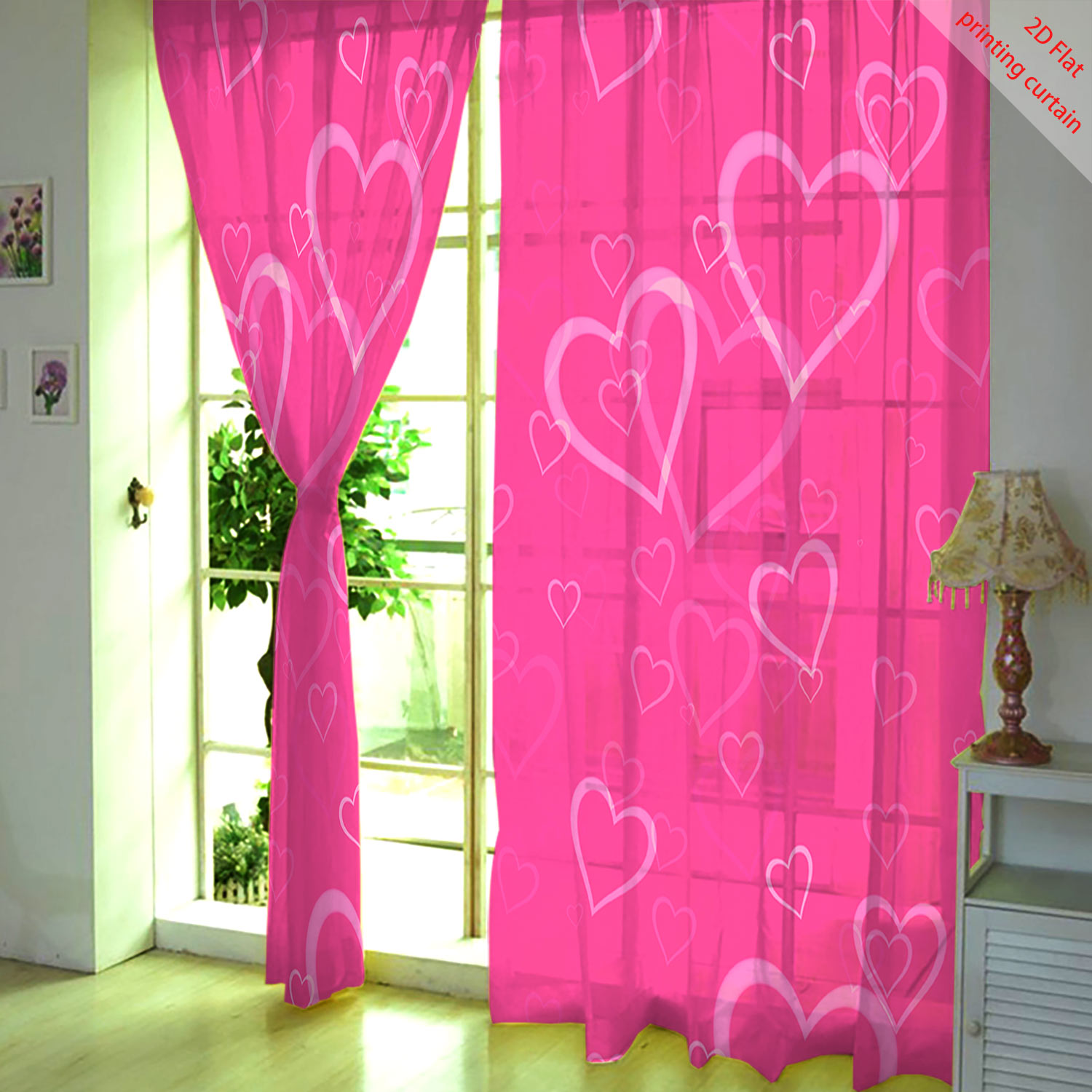 Voilage transparent imprimé en - Curtain Sheer Voile avis et prix