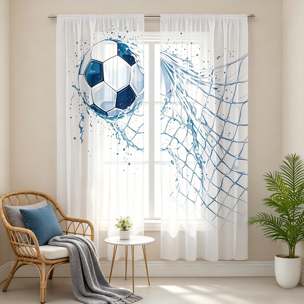 Lot de 2 rideaux voiles imprim - Curtain Sheer Voile avis et prix