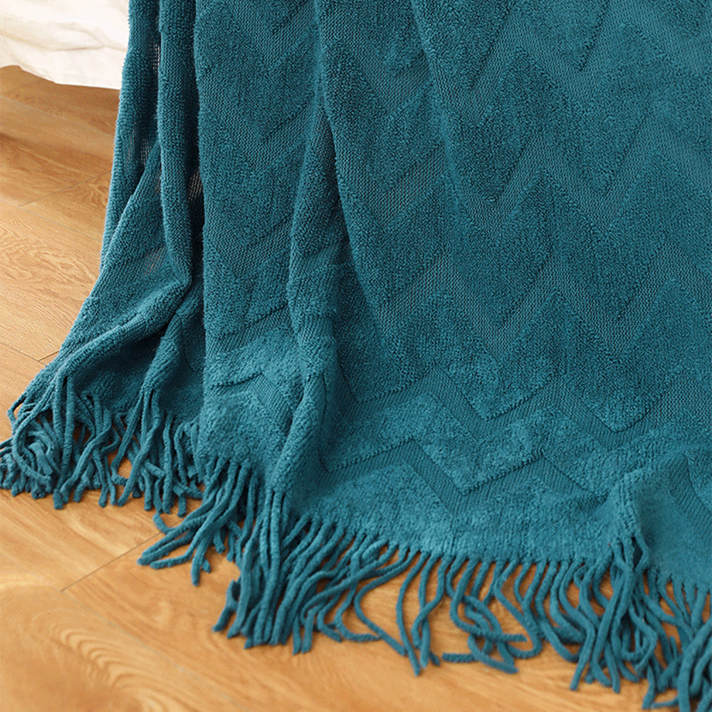 Plaid tricoté à motif chevrons - Wool Blanket Herringbone avis et prix