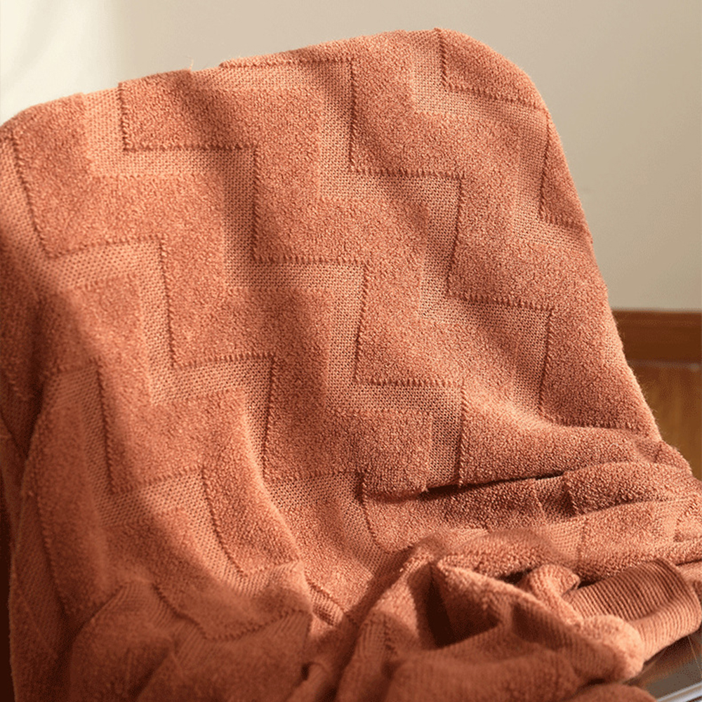 Plaid tricoté à motif chevrons - Wool Blanket Herringbone avis et prix
