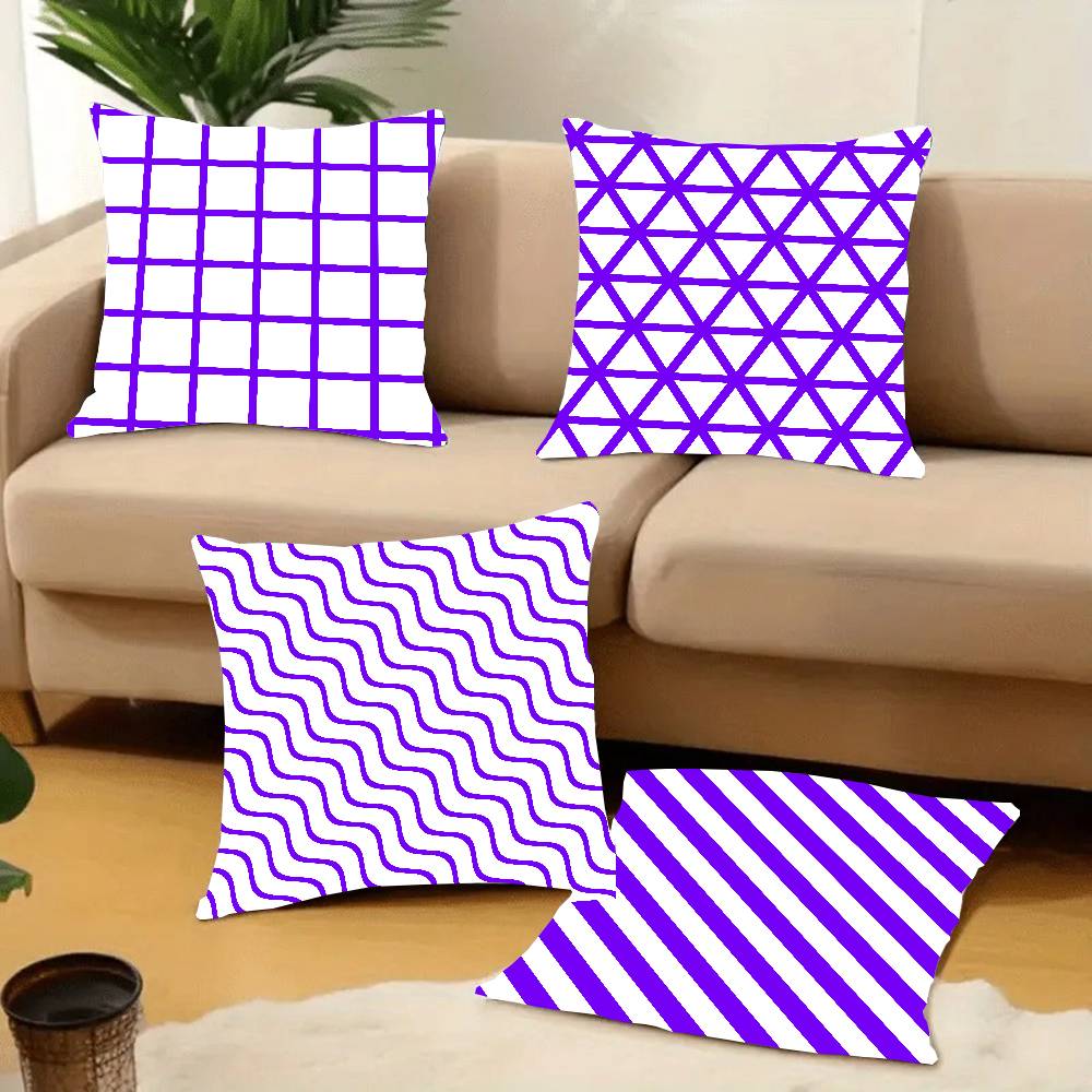 Taie d'oreiller à lignes viole - Home Lines Textiles avis et prix