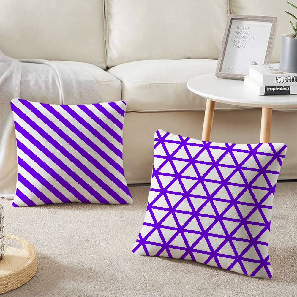 Taie d'oreiller à lignes viole - Home Lines Textiles avis et prix