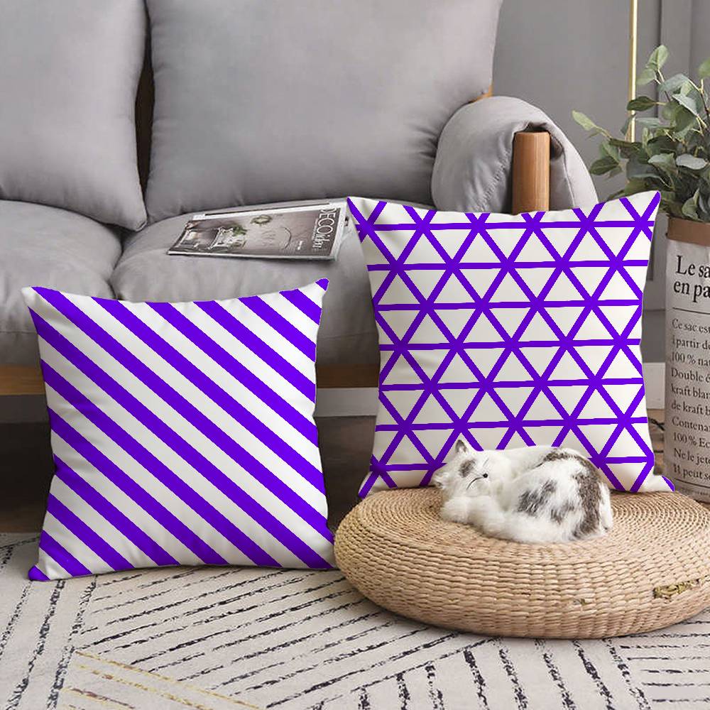 Taie d'oreiller à lignes viole - Home Lines Textiles avis et prix