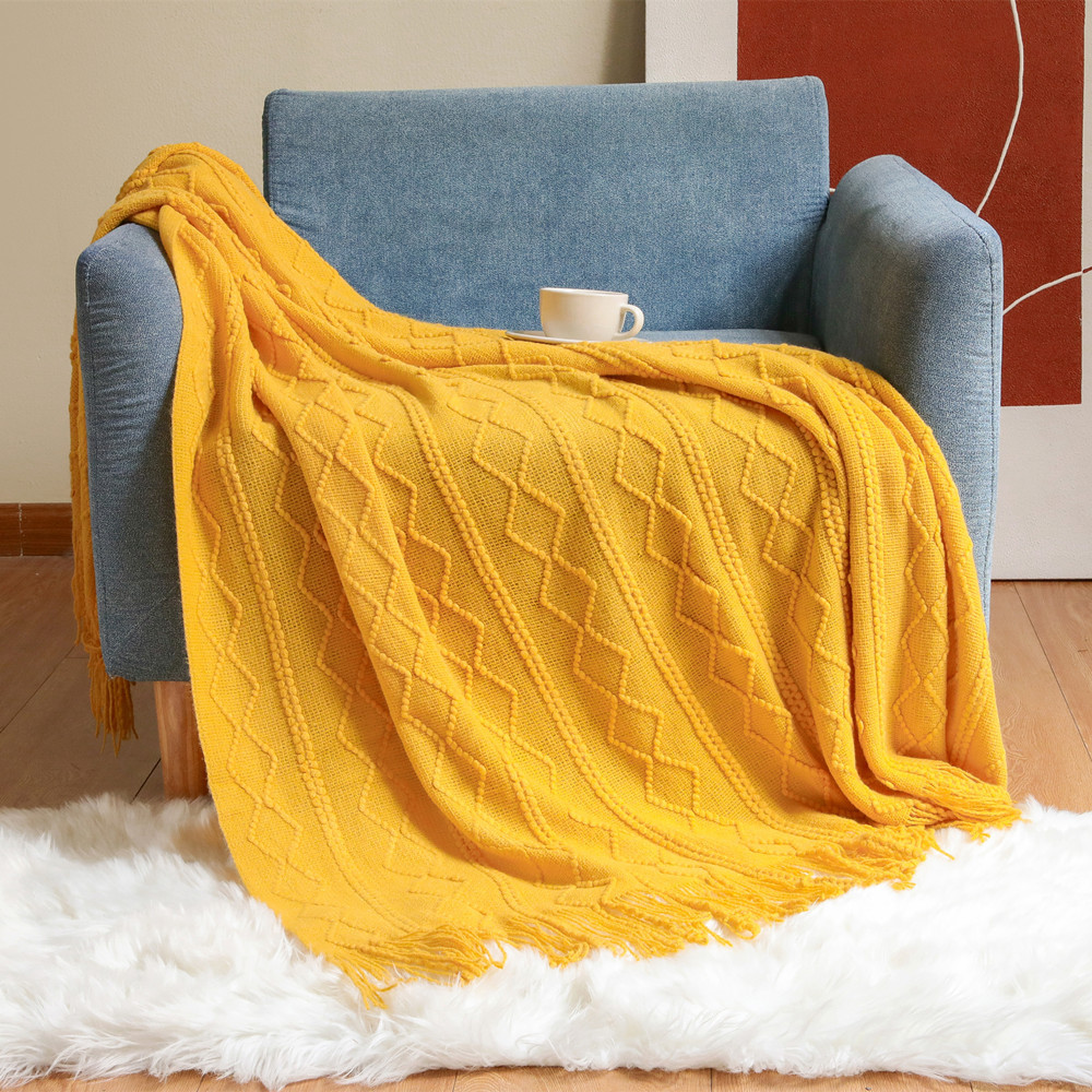 Plaid en tricot texturé Diamon - Home Textiles City avis et prix