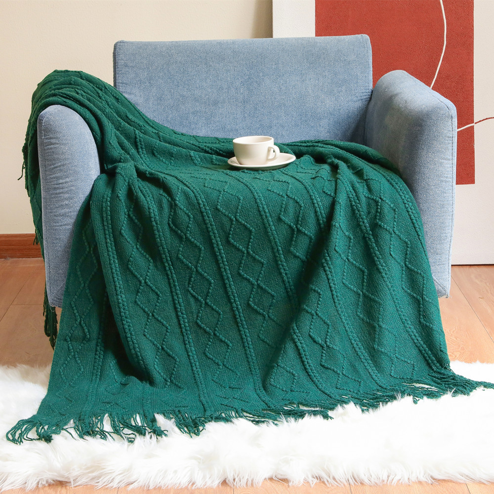 Plaid en tricot texturé Diamon - Home Textiles City avis et prix