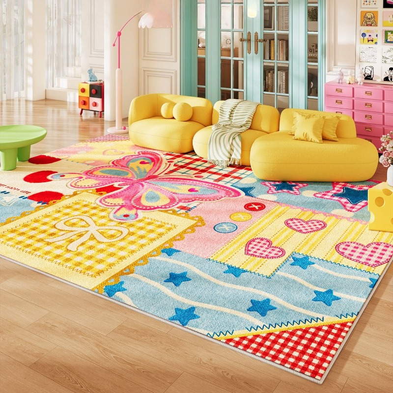 Tapis de salon coloré motif pu - Home Lines Textiles avis et prix