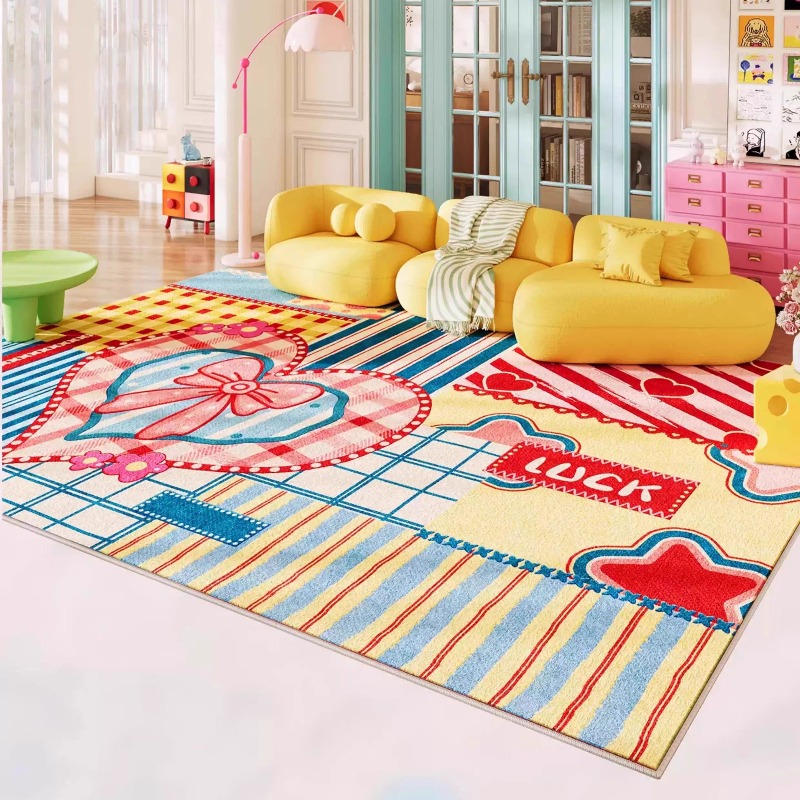 Tapis de salon coloré motif pu - Home Lines Textiles avis et prix