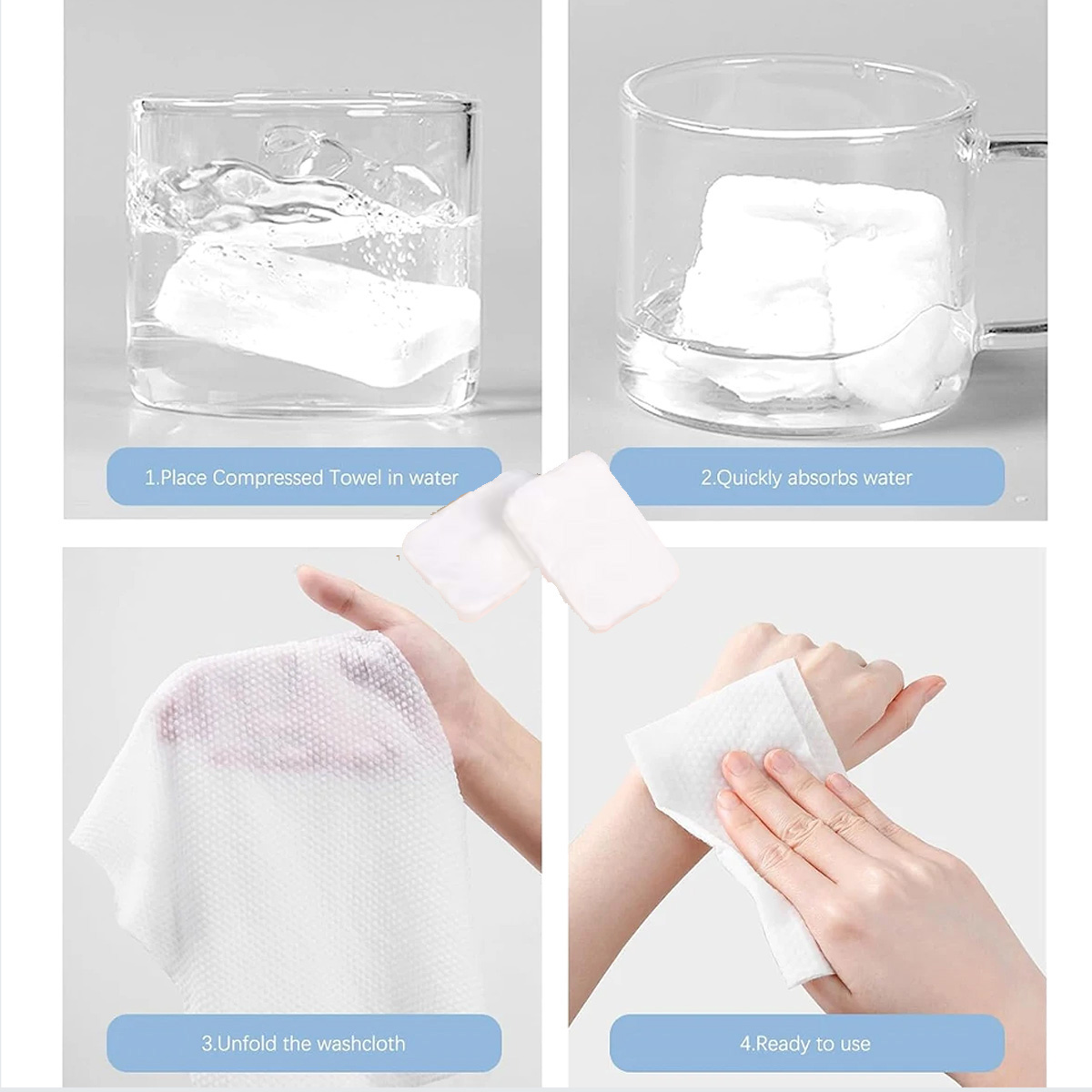 100 lingettes compressées port - Home Textiles Face Towel avis et prix
