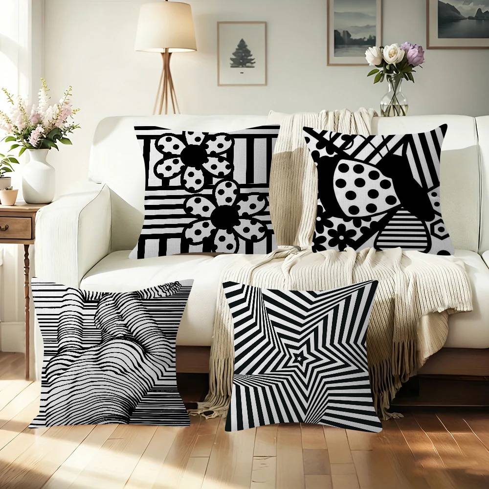 Housse de coussin noire à moti - Home Lines Textiles avis et prix