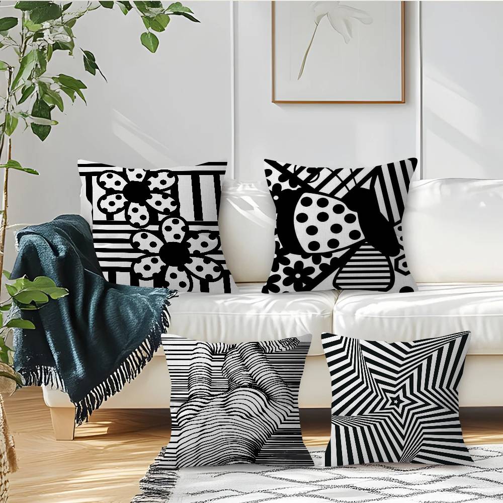 Housse de coussin noire à moti - Home Lines Textiles avis et prix