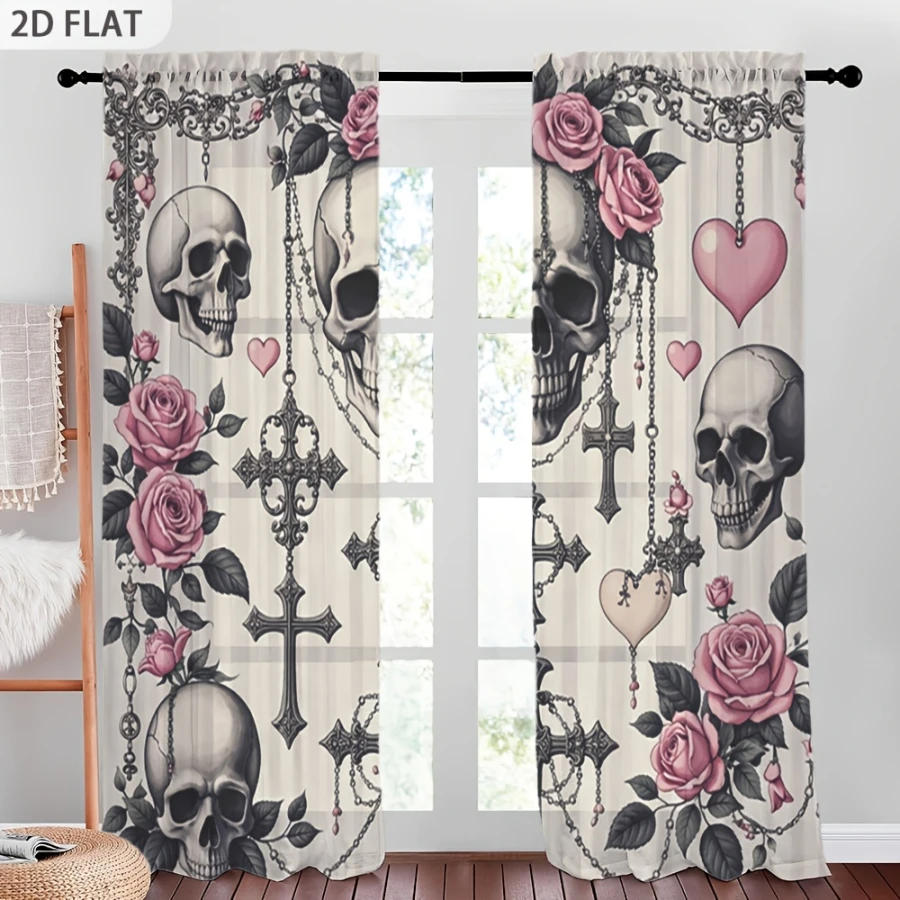2 rideaux transparents à impre - Curtain Sheer Voile avis et prix