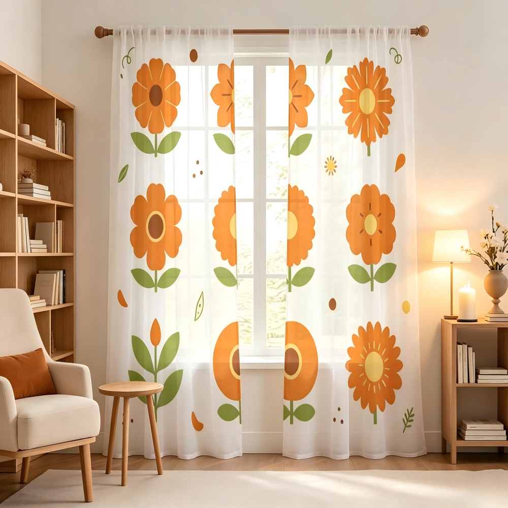 2 rideaux transparents à impre - Curtain Sheer Voile avis et prix